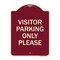 Signmission Visitor Parking Visitor Parking Please Heavy-Gauge Aluminum Sign, 24" x 18", BU-1824-22724 A-DES-BU-1824-22724 - alternate 1